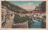 CP687N Băile Herculane, Vedere generală cu r&acirc;ul Cerna, carte poștală, Circulata, Printata