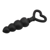 Dop Anal Beaded Luv Probe, Negru, 15.5 cm, Chisa Novelties