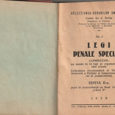 CONST. GR. C. ZOTTA - LEGI PENALE SPECIALE ( 1938 )