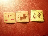 Serie Fernando Poo colonie spaniola 1968 Zodii ,3 valori, Nestampilat