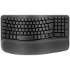 LOGITECH Wave Bluetooth ergonomic keyboard - GRAPHITE - US INTL - B2B &quot;920-012334&quot; (timbru verde 0.8 lei)