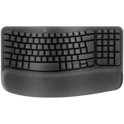 LOGITECH Wave Bluetooth ergonomic keyboard - GRAPHITE - US INTL - B2B &amp;quot;920-012334&amp;quot; (timbru verde 0.8 lei) foto
