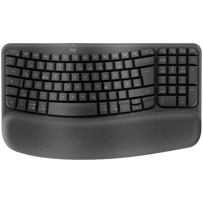 LOGITECH Wave Bluetooth ergonomic keyboard - GRAPHITE - US INTL - B2B &quot;920-012334&quot; (timbru verde 0.8 lei)