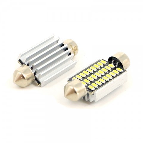 Led bec T10x39 27x4014 alb rece CanBus