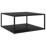 Cumpara ieftin Masuta de cafea, negru, 80x80x35 cm, sticla securizata