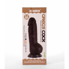 Greg - Dildo realistic, negru, 21.3 cm