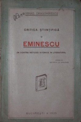 CRITICA STIINTIFICA SI EMINESCU foto