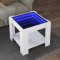 Gossi masuta de cafea cu led, alb, 53x53x45 cm, lemn prelucrat