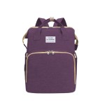 Rucsac multifunctional pentru bebelusi, cu patut extensibil, model unisex, mov, Oem