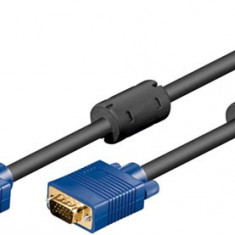 Cablu extensie monitor VGA tata - VGA mama, dublu ecranat, 3m, Goobay