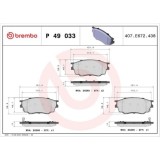 Placute frana Mazda 6 Hatchback (Gg) 08.02-12.08, 6 Sedan (Gg) 06.02-12.08, 626 5 Estate (Gw) 01.98-12.02, Fata, BREMBO