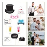 Set accesorii foto nuntă, 10 buc, multicolor, CMCLASS