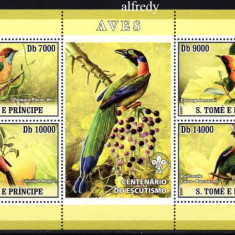 SAO TOME PRINCIPE 2007, Fauna, Pasari, serie neuzata, MNH