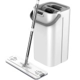 Set de curatenie flippy, mop si galeata, galeata 5.7 l, 4 rezerve microfibra incluse, design modern, pentru interior, material plastic, peri sintetici