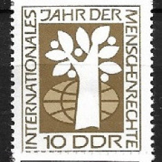 B2696 - Germania DDR 1968 - Drepturile omului 3v. neuzat,perfecta stare