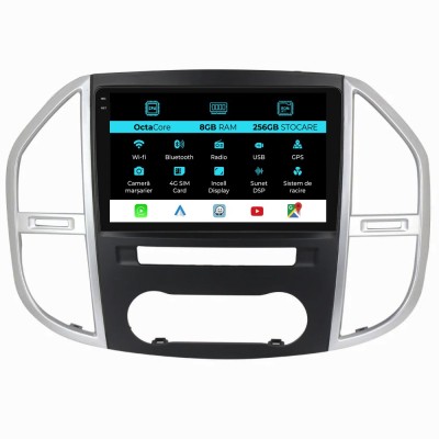 Navigatie Dedicata Mercedes Vito W447 (2014-2021), 10Inch, 8Gb Ram, 256Gb Stocare, Carplay foto