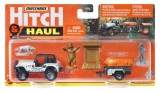 Matchbox Hitch &amp; Haul Jeep 4x4 1988 cu Remorca Trawler, Set 2 Vehicule Off Road, Scara 1:64