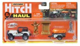 MATCHBOX HITCH&amp;HAUL SET 2 VEHICULE MBX OFF ROAD 1988 JEEP 4X4 TRAILER TRAWLER SCARA 1:64