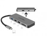 Docking Station pentru dispozitive mobile USB-C la HDMI 4K, 1 x USB 3.0-A, 2 x USB 2.0-A, SD, PD 2.0, Delock 87743