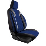 Set Huse Scaune Auto Panda Paris, Albastru-Negru, 11 piese Automobile ProTravel