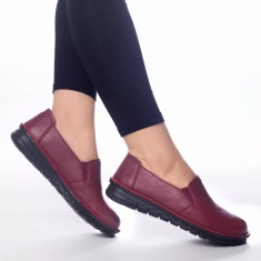Pantofi casual martha rosu piele ecologica, 36