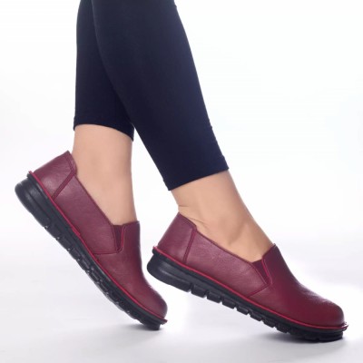 Pantofi casual martha rosu piele ecologica, 36 foto