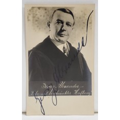 GEORG ALEXANDER ( 1888 - 1945 ) , ACTOR GERMAN DE FILM , AUTOGRAF ORIGINAL PE FOTOGRAFIE , TIP CARTE POSTALA , PERIOADA INTERBELICA