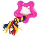 Jucarie pentru caine, inima cauciuc pentru curatarea dintilor, 7cm, Roz, Ropet