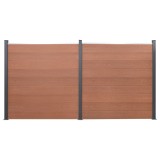 VidaXL Set panouri pentru gard, maro, 353x186 cm, WPC