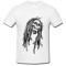 Tricou &quot; Skull with dreads drawing &quot;