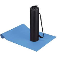 Covoras fitness si yoga cu husa, Everestus, CA01, poliester si spuma, albastru, saculet sport inclus