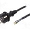 Cablu alimentare AC, 1.5m, 3 fire, culoare negru, cabluri, CEE 7/7 (E/F) mufa, SCHUKO mufa, PLASTROL - W-97546