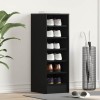 VidaXL Dulap pentru pantofi Stejar negru 32 x 35 x 90 cm Lemn compozit 862688