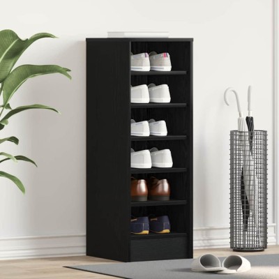 vidaXL Dulap pentru pantofi Stejar negru 32 x 35 x 90 cm Lemn compozit 862688 foto