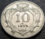 Moneda istorica 10 HELLER - AUSTRIA / Austro-Ungaria, anul 1910 *cod 1953, Europa