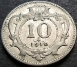 Moneda istorica 10 HELLER - AUSTRIA / Austro-Ungaria, anul 1910 *cod 1953