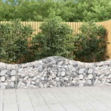 vidaXL Coșuri gabion arcuite 3 buc, 200x30x60/80 cm, fier galvanizat 3145389