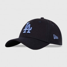 New Era șapcă de baseball din bumbac culoarea albastru marin, cu imprimeu, LOS ANGELES DODGERS