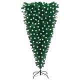 Brad de Crăciun artificial pre-iluminat inversat, verde, 240 cm