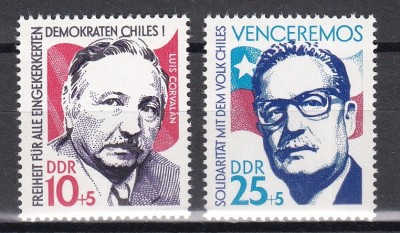 Germania RDG 1973 - Solidaritatea Chile, MNH foto