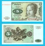 Germania RFG (pick 30) 5 Deutsche Mark 1980 UNC; Portretului unei femei venețiene