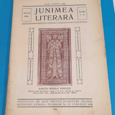 Revista JUNIMEA LITERARA anul 1926 - pe coperta Simeon Movila Voievod
