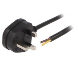 Cablu Electric BS 1363 3x1mm2 PVC 3m Negru 13A