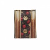Decoratiune Craciun set doua lumanari aurii