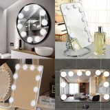 Lămpi LED Oglindă, Model Boudoir, 10 Becuri, Intensitate Reglabilă, Alimentare USB, Oem