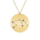 Colier argint 925 placat cu aur galben 24K personalizat cu constelatii - Varsator