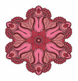 Cumpara ieftin Sticker decorativ Mandala, Rosu, 50 cm , 1064STK