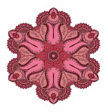 Cumpara ieftin Sticker decorativ Mandala, Rosu, 50 cm , 1064STK