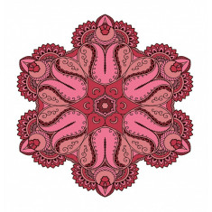 Sticker decorativ Mandala, Rosu, 50 cm , 1064STK