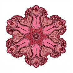 Sticker decorativ Mandala, Rosu, 50 cm , 1064STK